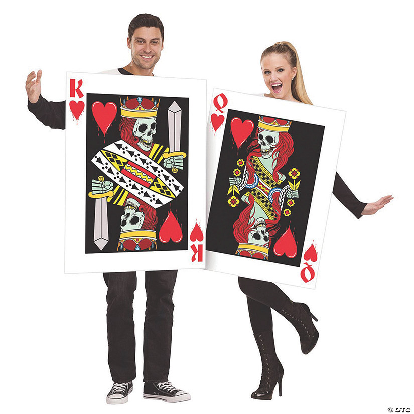 Adults King and Queen of Hearts Couples Costumes Image