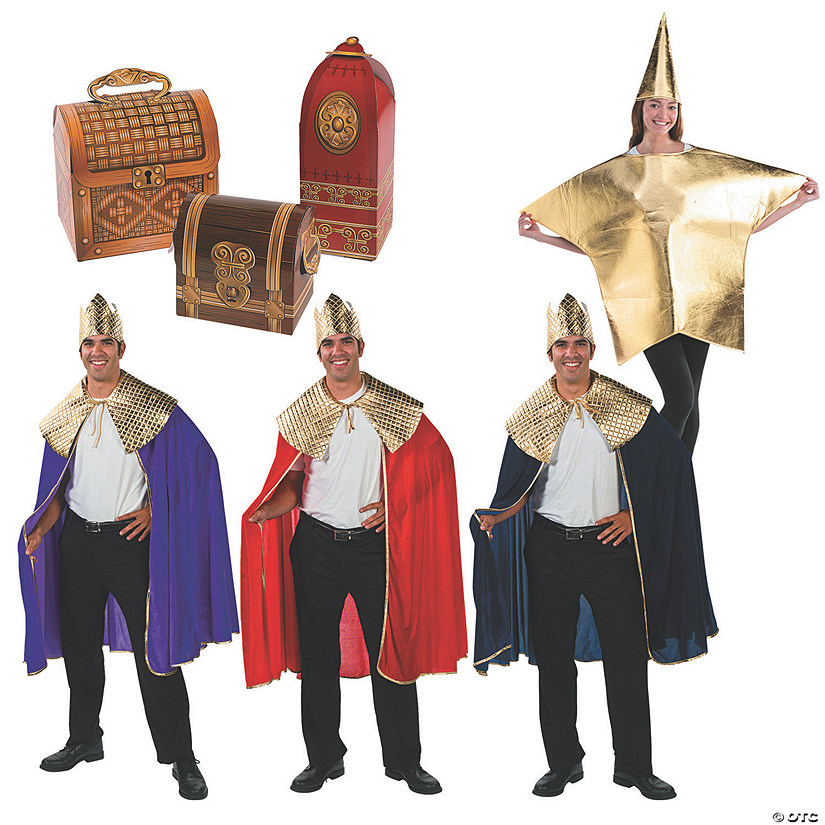 Adults Wise Men Costume Kit with Gift Props - 7 Pc.