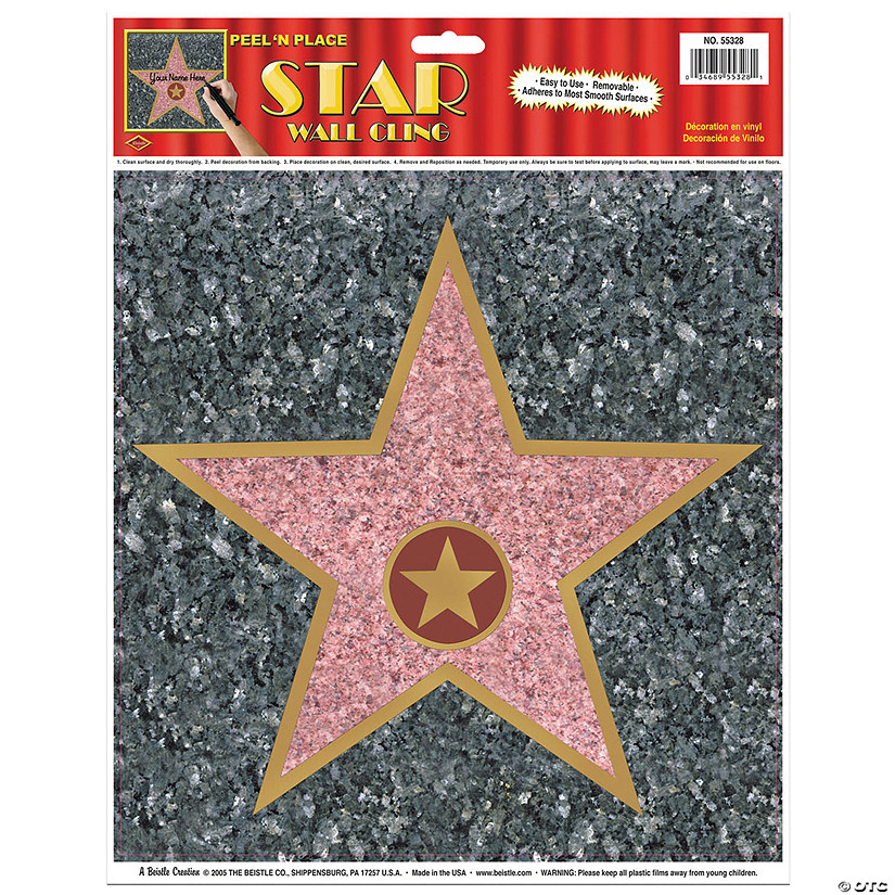 Star Peel N Place Wall Cling