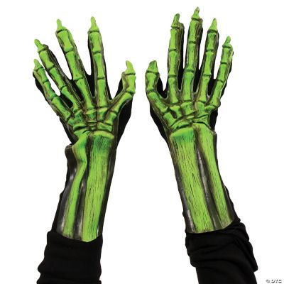Uv Green Skeleton Hands Halloween Express