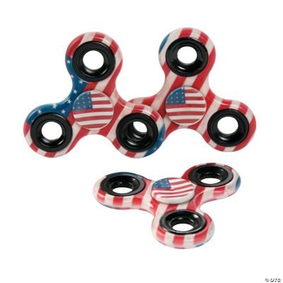 Patriotic Fidget Spinners - 12 Pc.
