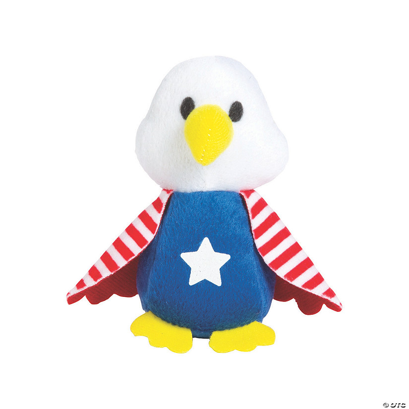 Patriotic Stuffed Bald Eagles 12 Pc