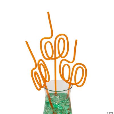 Pumpkin Silly Straws - 12 Pc. | Halloween Express