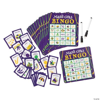 Mardi Gras Dry Erase Bingo - Discontinued for Mardi Gras Bingo Free Printable