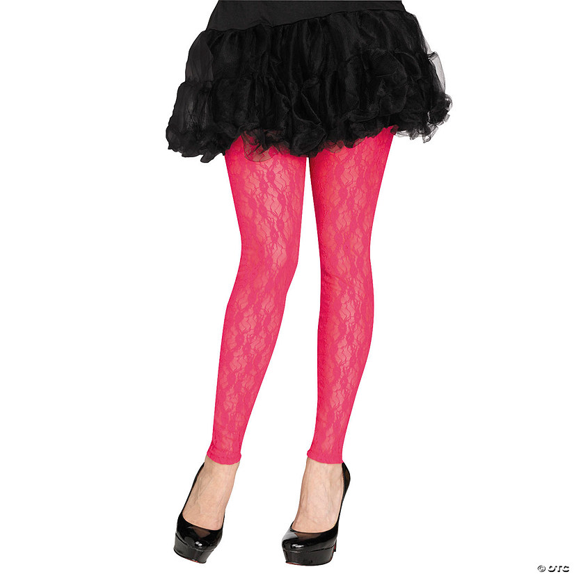 Women's 80s Lace Footless Tights