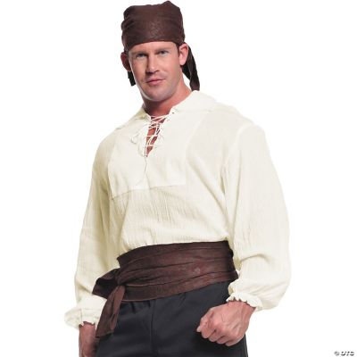 Morris Costumes Men's Pirate Shirt, Cream, XL