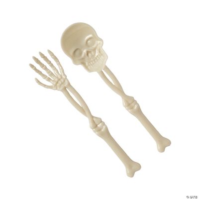 Halloween Skeleton Fork & Spoon Set 16 Pc. Halloween Express