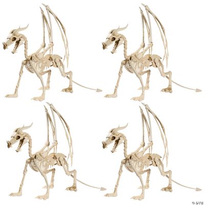 Bulk Halloween Dragon Skeletons 4 Pc. Halloween Express
