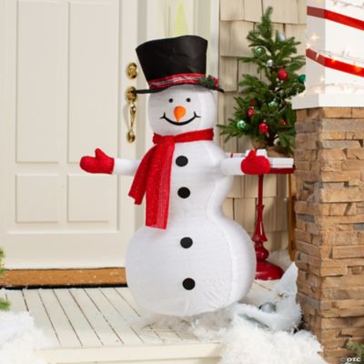 4 ft. Light-Up Snowman Collapsible Outdoor Christmas Decoration