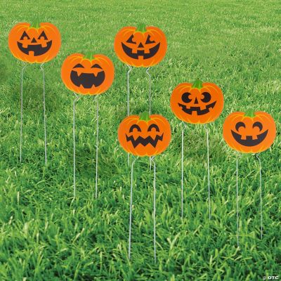 Mini JackO’Lantern Yard Signs 24 Pc. Halloween Express