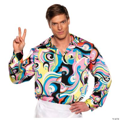 Multicolor Disco Shirt for Men » Kostümpalast.de