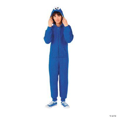 Kids Sesame Street® Cookie Monster Hooded Onesie Costume