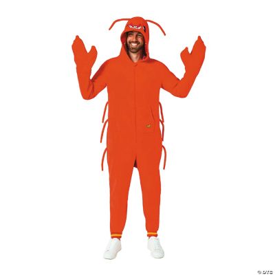 Adults Lobster Hooded Onesie Costume Halloween Express
