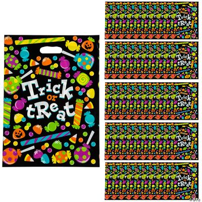 12 1/2" x 17" Bulk Large Sweet Halloween TrickOrTreat Plastic Goody