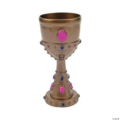 8 oz. Molded Gold Crown with Jewels Reusable Plastic Goblets - 12 Ct. |  Halloween Express