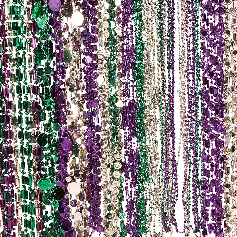 Bulk 144 Pc. Mardi Gras Bead Necklace Assortment | Halloween Express