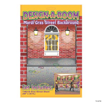 Design-A-Room Mardi Gras Street Backdrop | Halloween Express
