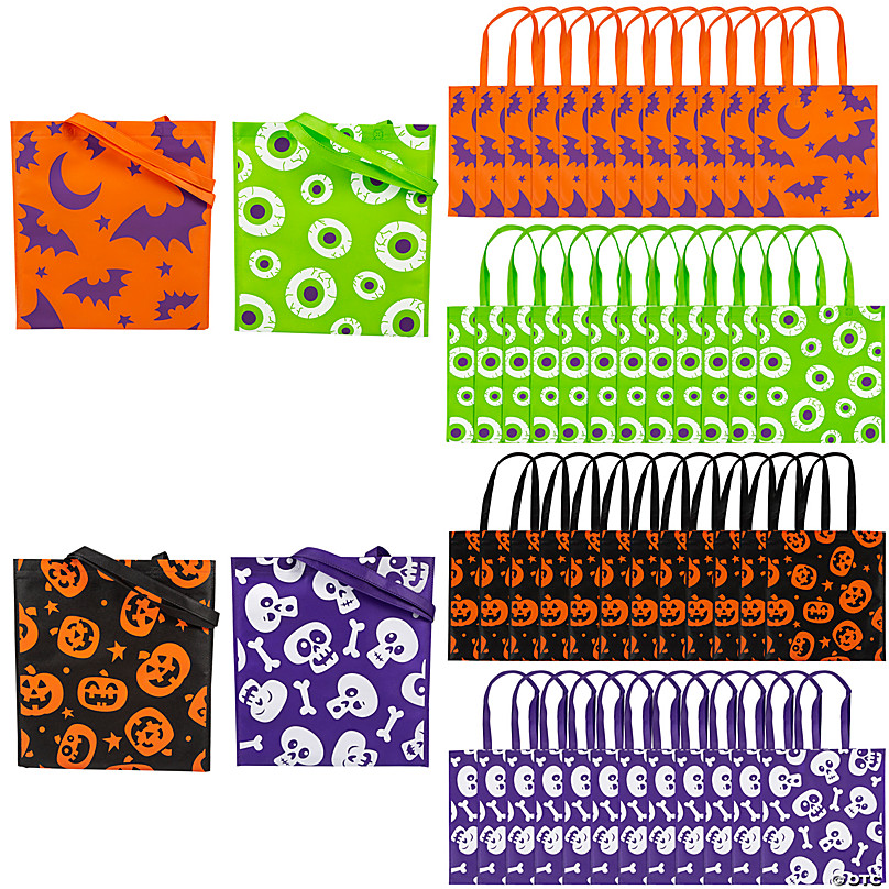 8er-Set Halloween-Taschen Aus Vlies – Süßigkeitenbeutel & Geschenkverpackung Für Die Gruselparty