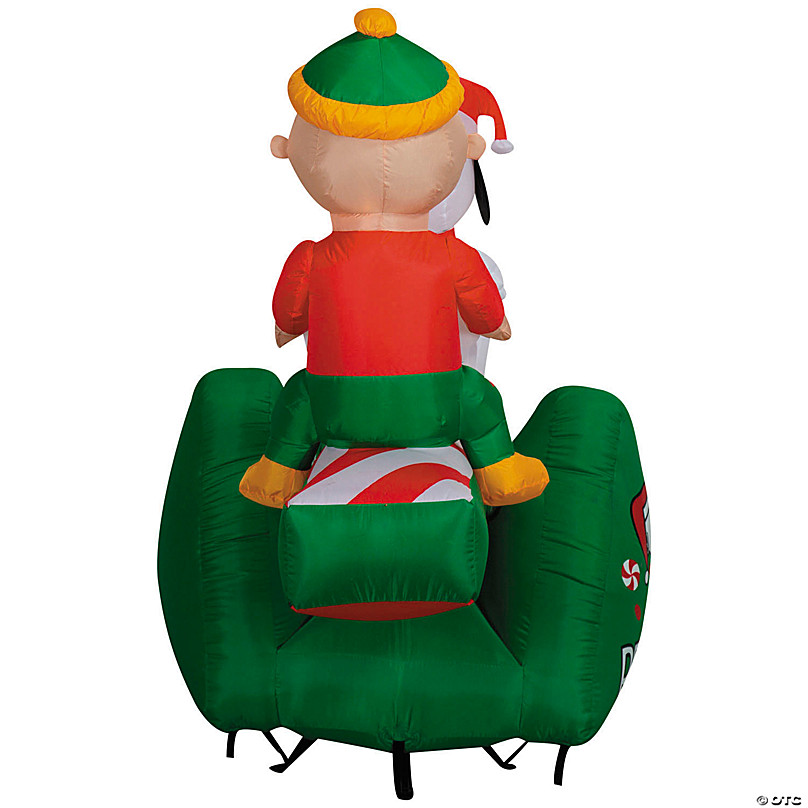 Airblown® Inflatable Peanuts® Christmas Snoopy Charlie Brown Teeter  Totter Outdoor Yard Decoration