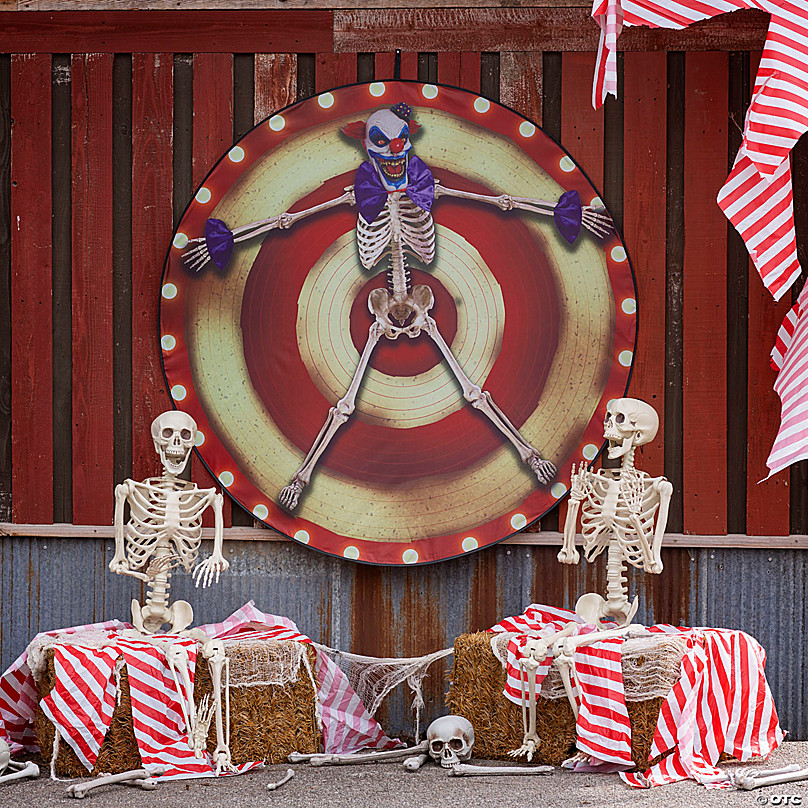 Brxmpn 4 Stück Clown-Skelett Ornamente - Halloween Deko Mit Beweglichen Gelenken