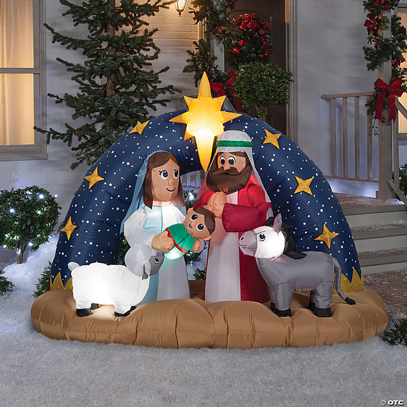 christmas nativity blow up decorations