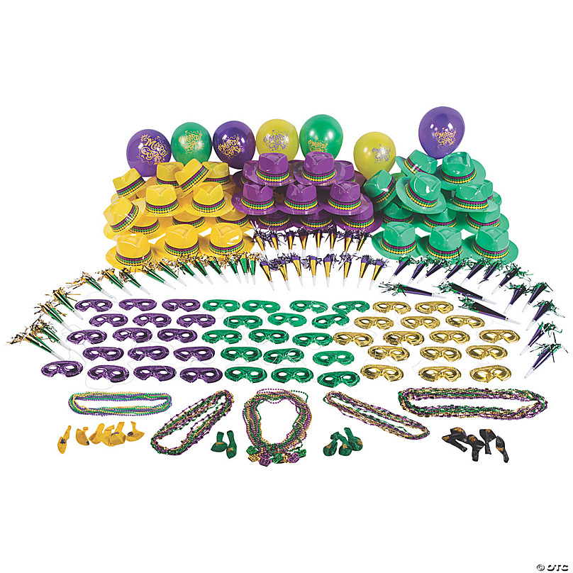 Bulk 250 Mardi Gras Party Kit For 50