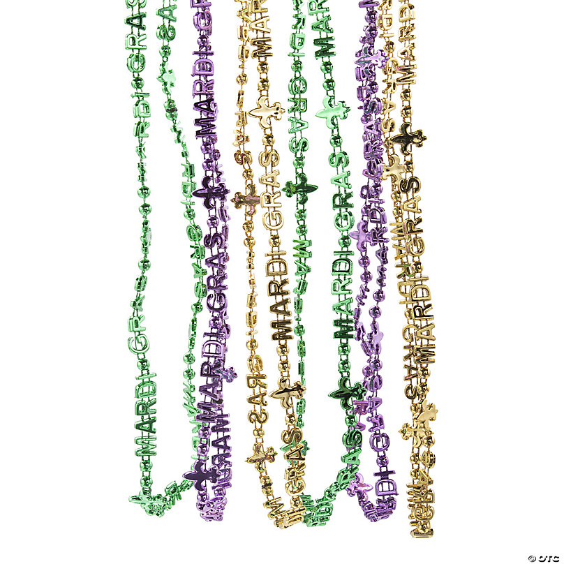 Mardi Gras Decorations, Classic Purple, Gold & Green Mobile from Beads by  the Dozen