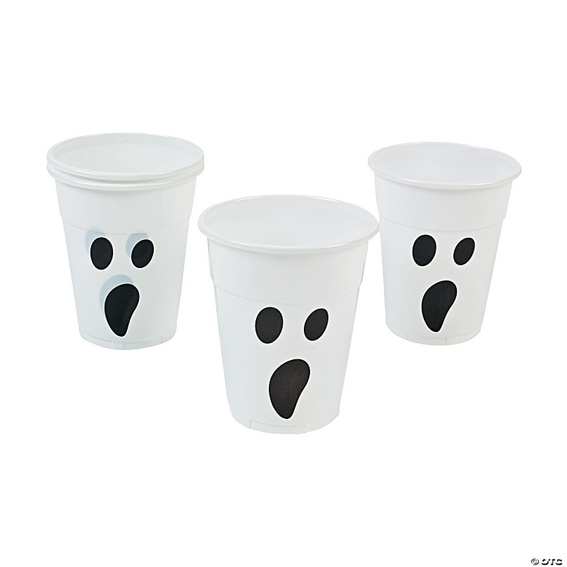 Glow-in-the-Dark Halloween Plastic Cups - 12 Ct.