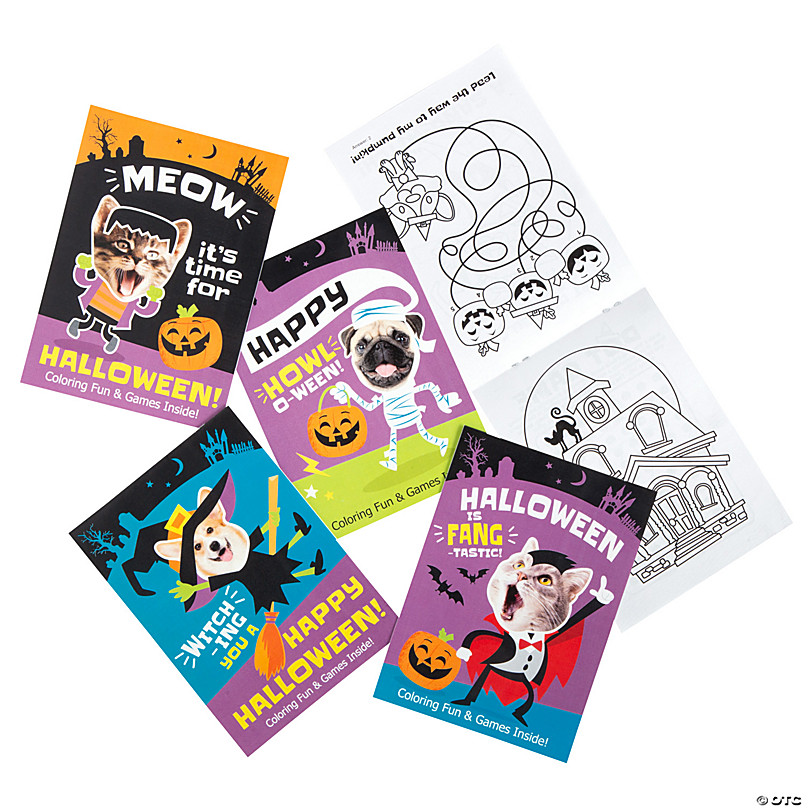 Bulk 72 Pc. Halloween Silly Animals Coloring Books
