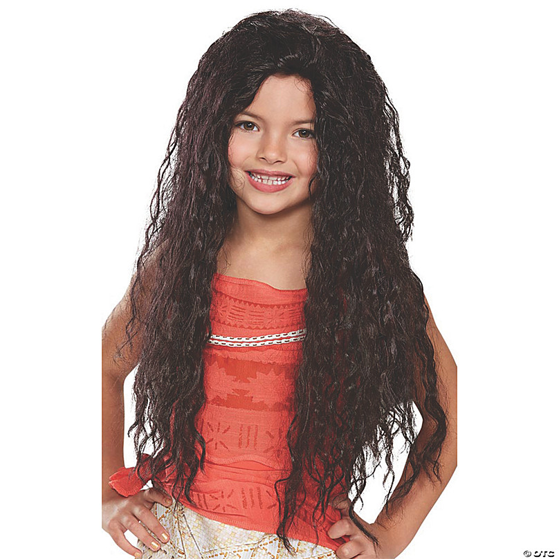 Girl's Black Deluxe Wavy Long Wig Halloween Express