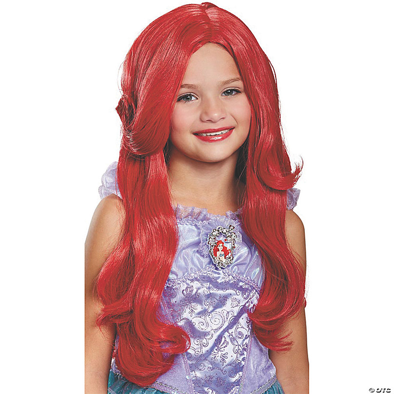 Girl s Red Deluxe Long Wig Halloween Express