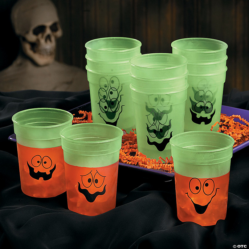 GlowintheDark Halloween Plastic Cups 12 Ct. Halloween Express