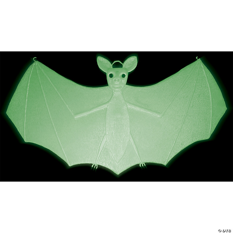 Glow in the Dark Hanging Bat Decoration Halloween Express