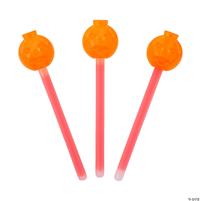 Glow Jack-O’-Lantern Wands - 12 Pc.