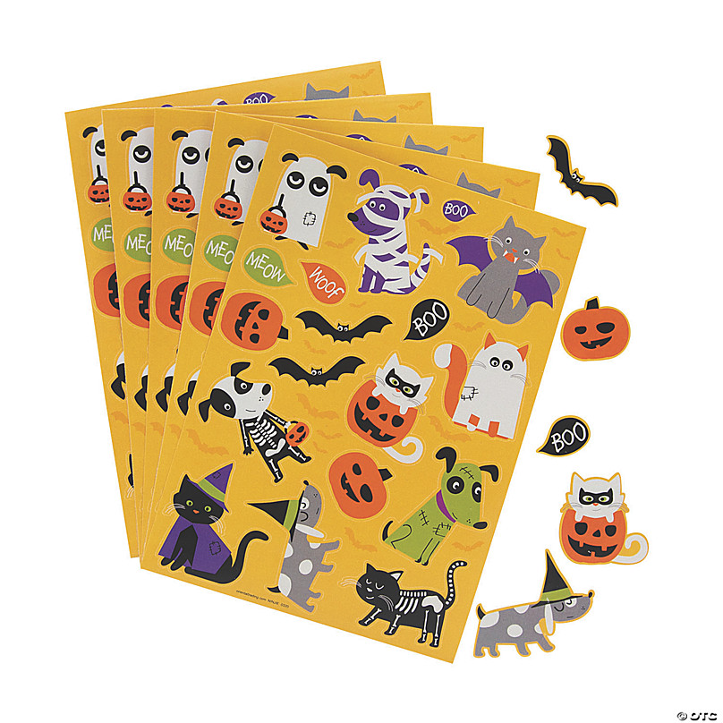 Halloween Make A Face Color Book Sticker Sheets Set : Target