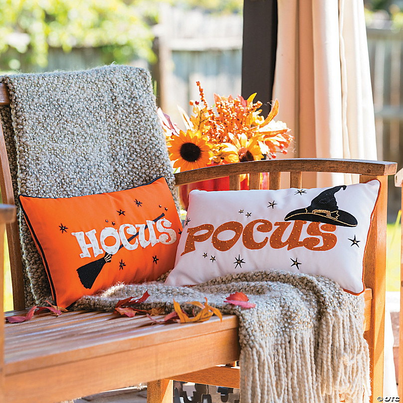 Hocus Pocus Outdoor Throw Pillows Halloween Decorations