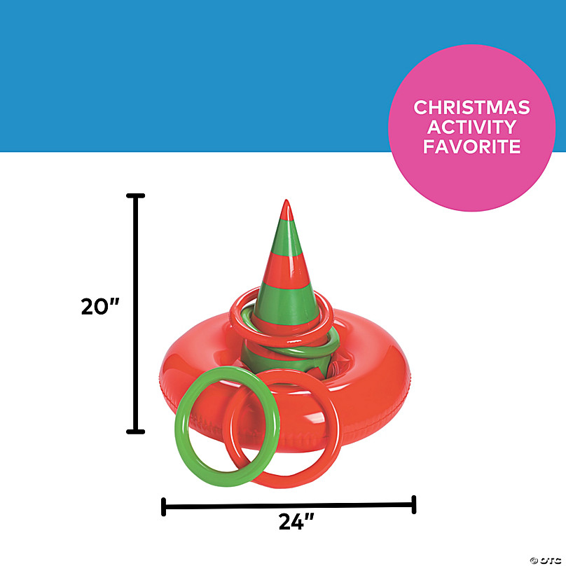 Elf Toss Inflatable Elf Hat Ring Toss | Halloween Express
