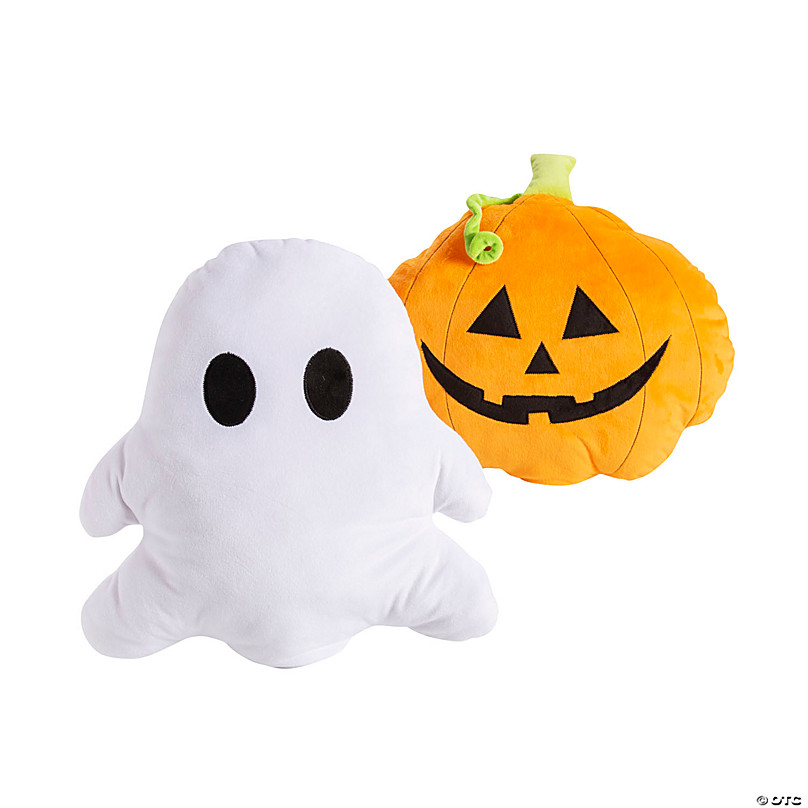Jack-O’-Lantern & Ghost-Shaped Halloween Pillows - 2 Pc. | Halloween Express