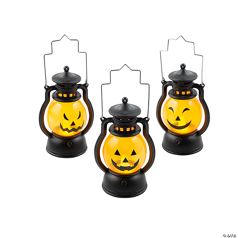 Jack-O'-Lantern Light-Up Mini Lantern Halloween Decorations