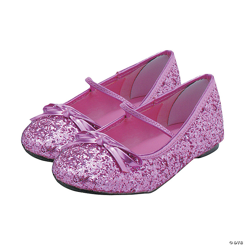 Kid’s Pink Glitter Ballet Shoes Size 2/3 Halloween Express