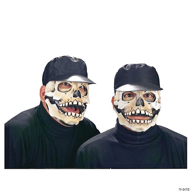 SKULL CAP MOVABLE MOUTH SCARY MASK COSTUME 1001MABS 