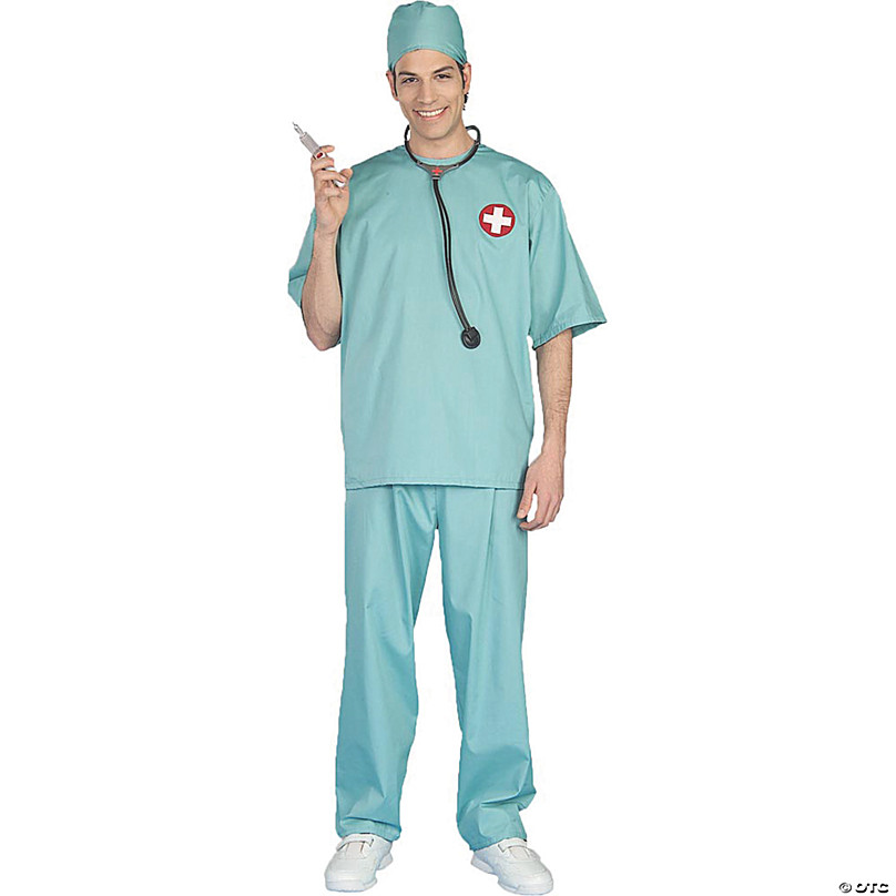 Men's Surgical Scrubs Costume Standard Halloween Express