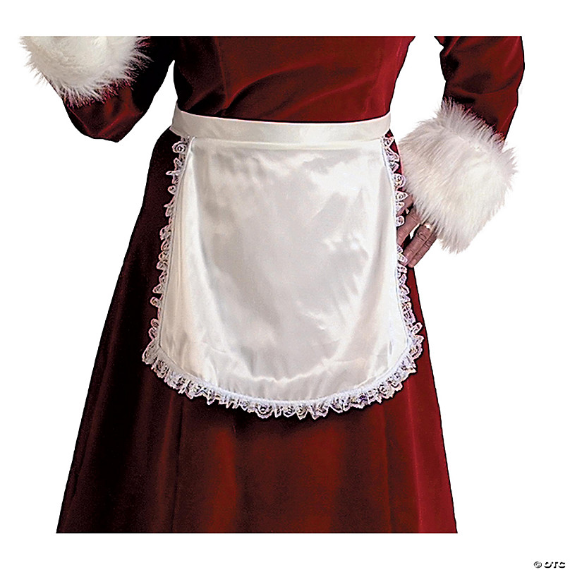 Mrs. Claus Satin Apron Halloween Express