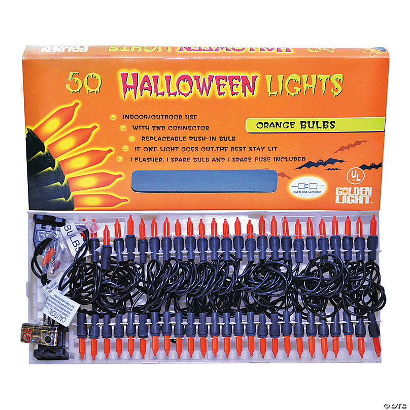 Orange UL Light Set with Connector | Halloween Express