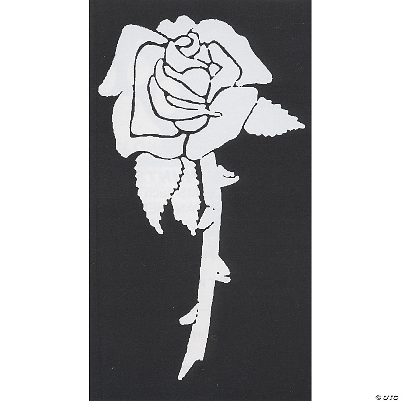 Stencil Rose With Stem Brass