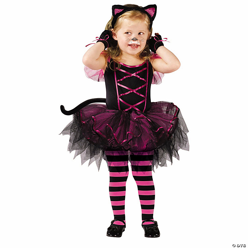 Toddler Black Pink Tutu Caterina Cat Costume