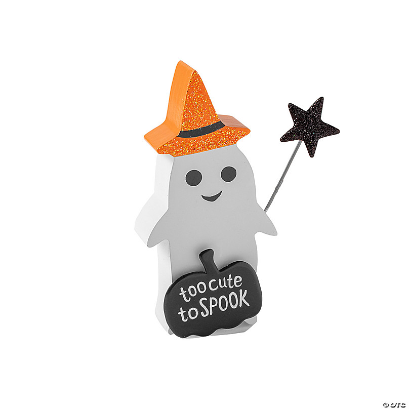 Too Cute Ghost Wooden Block | Halloween Express