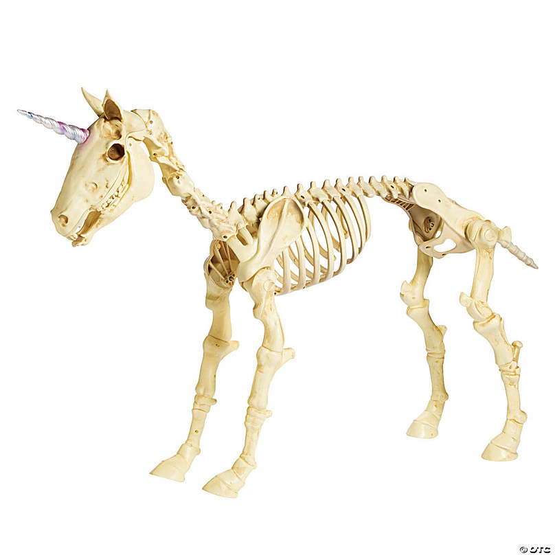 Sugarcorn Black Day of the Dead Skeleton Unicorn Figurine 22cm