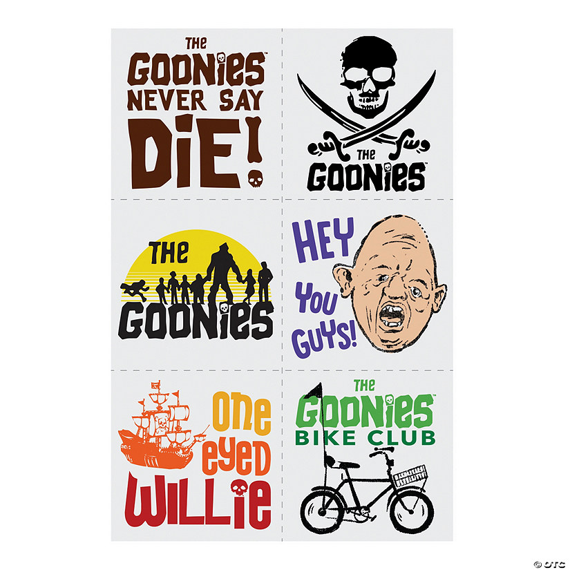 1 1/2" Bulk 72 Pc. The Goonies&amp;#8482; Iconic Movie Temporary Tattoos Image