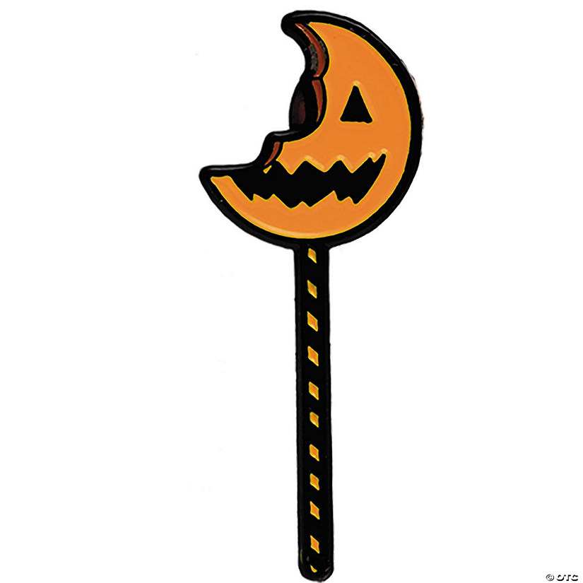 1 1/2" Trick &#8217;r Treat Bitten Lollipop Full-Color Enamel Pin Image